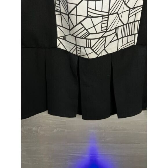 Sleeveless Liquid‎ Knit Dress Geometric Print Large Jonathan Saunders - Picture 6 of 6